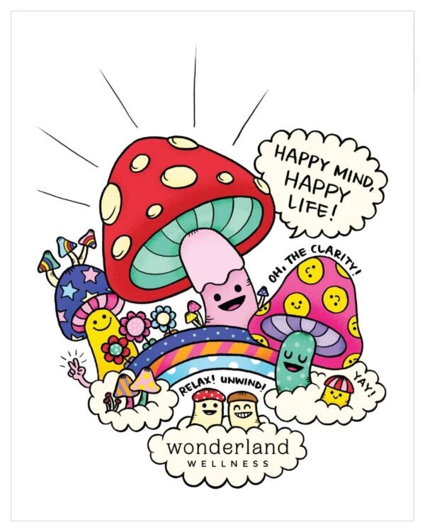 Wonderaland Wellness Happy Mind sticker