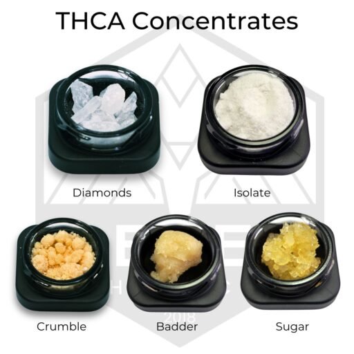 DENEX THCA concentrates - Sugar, Crumble, Badder, Isolate, Diamonds